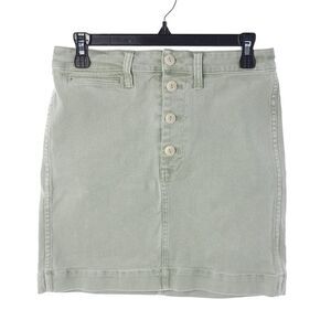 Madewell Women's Size 28 Green Denim Skirt